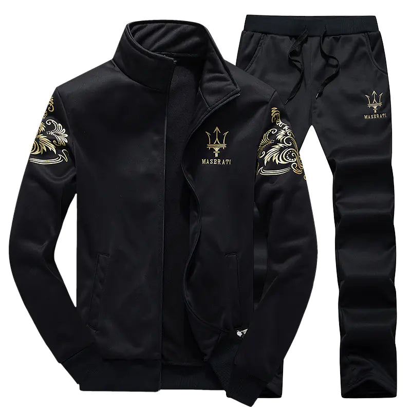 Fleece Hoodie and Men's Baseball Sports Set