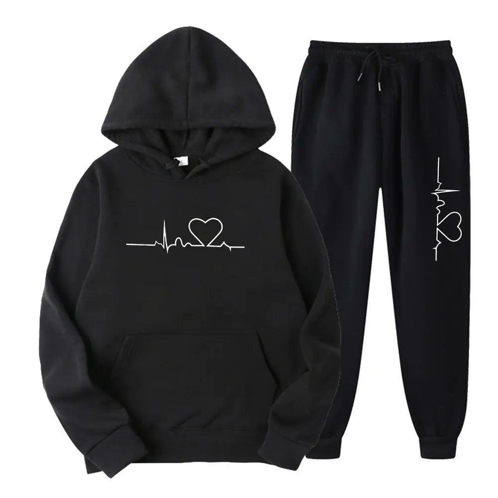 2023 Men's Fleece Sweatpants and Hoodie Set