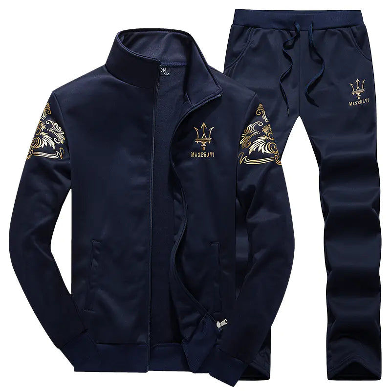 Fleece Hoodie and Men's Baseball Sports Set