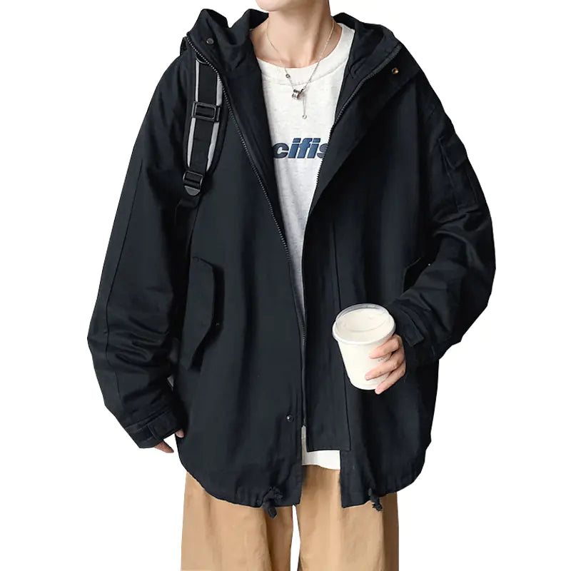 Camouflage Hooded Mens Jacket - Autumn Military Style