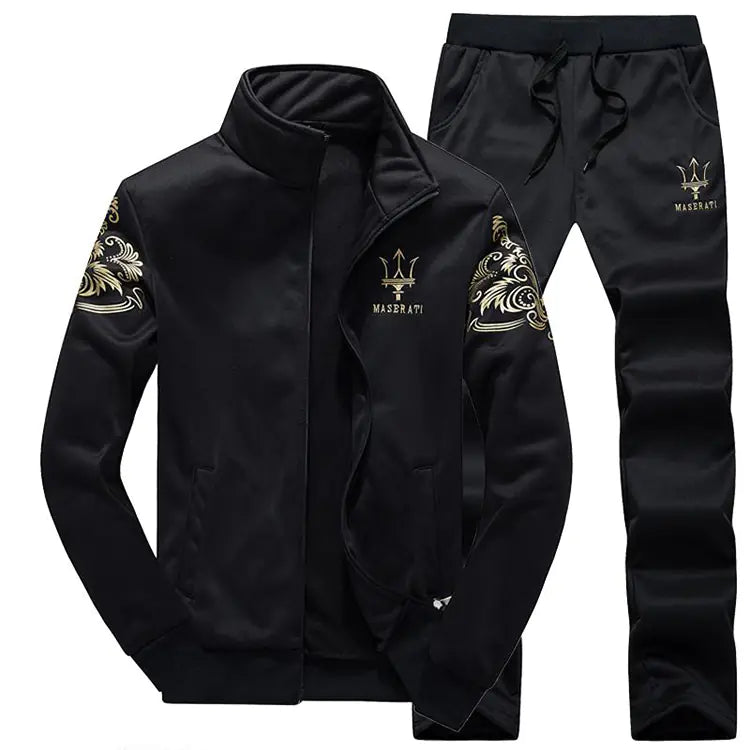 Fleece Hoodie and Men's Baseball Sports Set