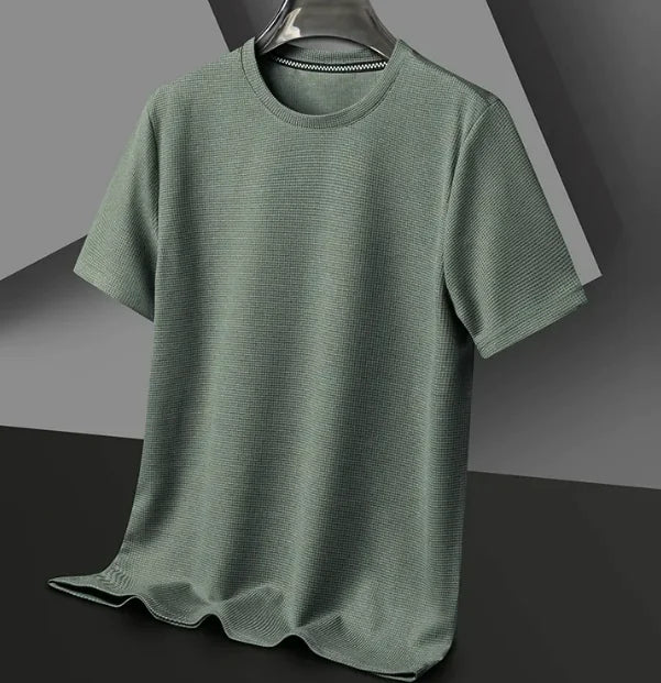 Men's Polyester Round Neck T-shirt