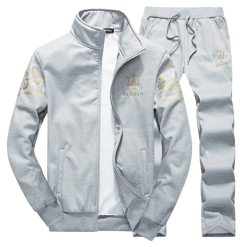 Fleece Hoodie and Men's Baseball Sports Set