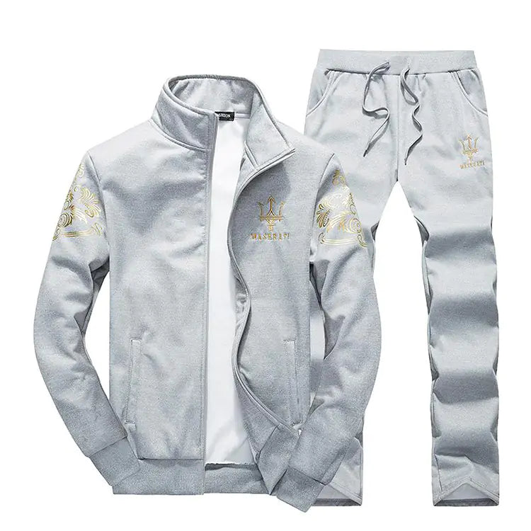 Fleece Hoodie and Men's Baseball Sports Set