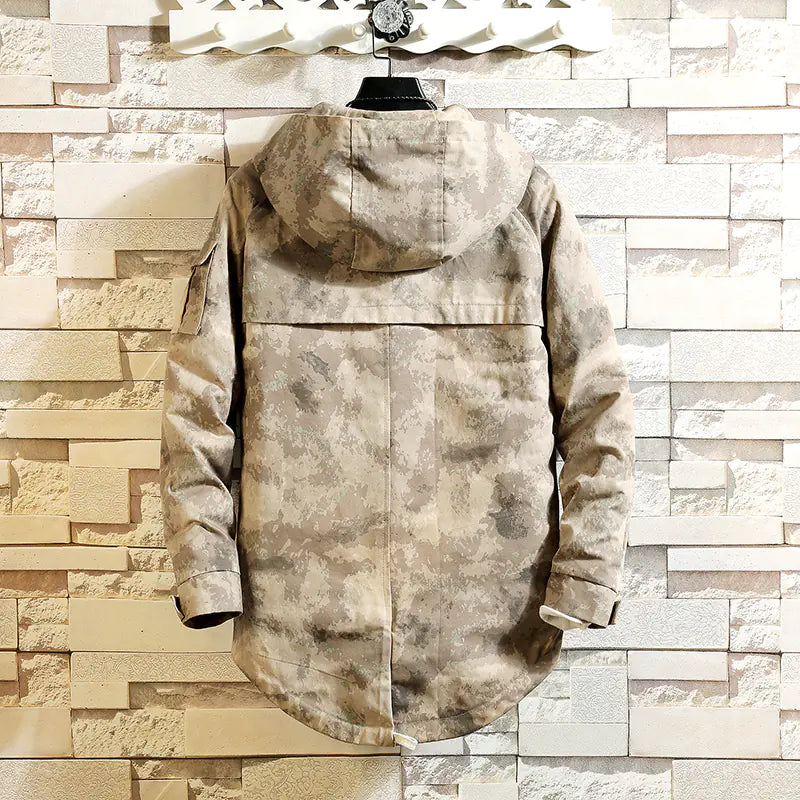 Camouflage Hooded Mens Jacket - Autumn Military Style